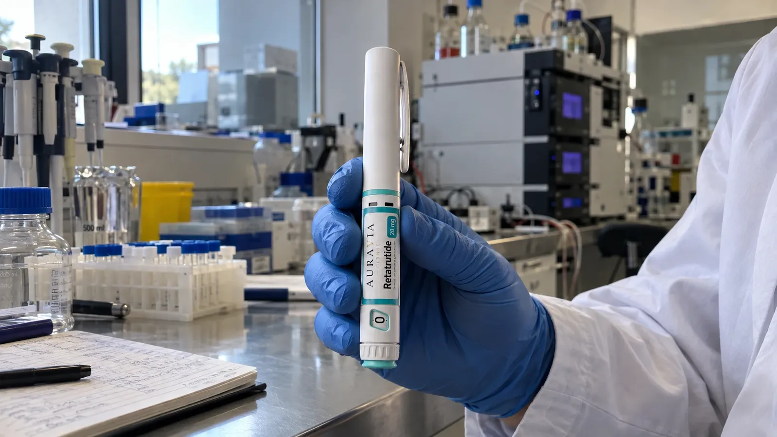Laboratory HPLC testing of AuraVia research batches